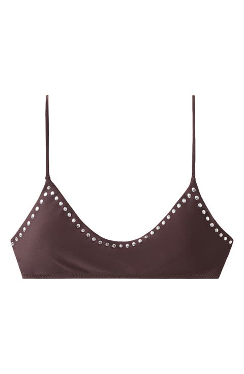 Stud Triangle Swim Top