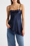 Damson Madder Tansy Satin and Lace Cami