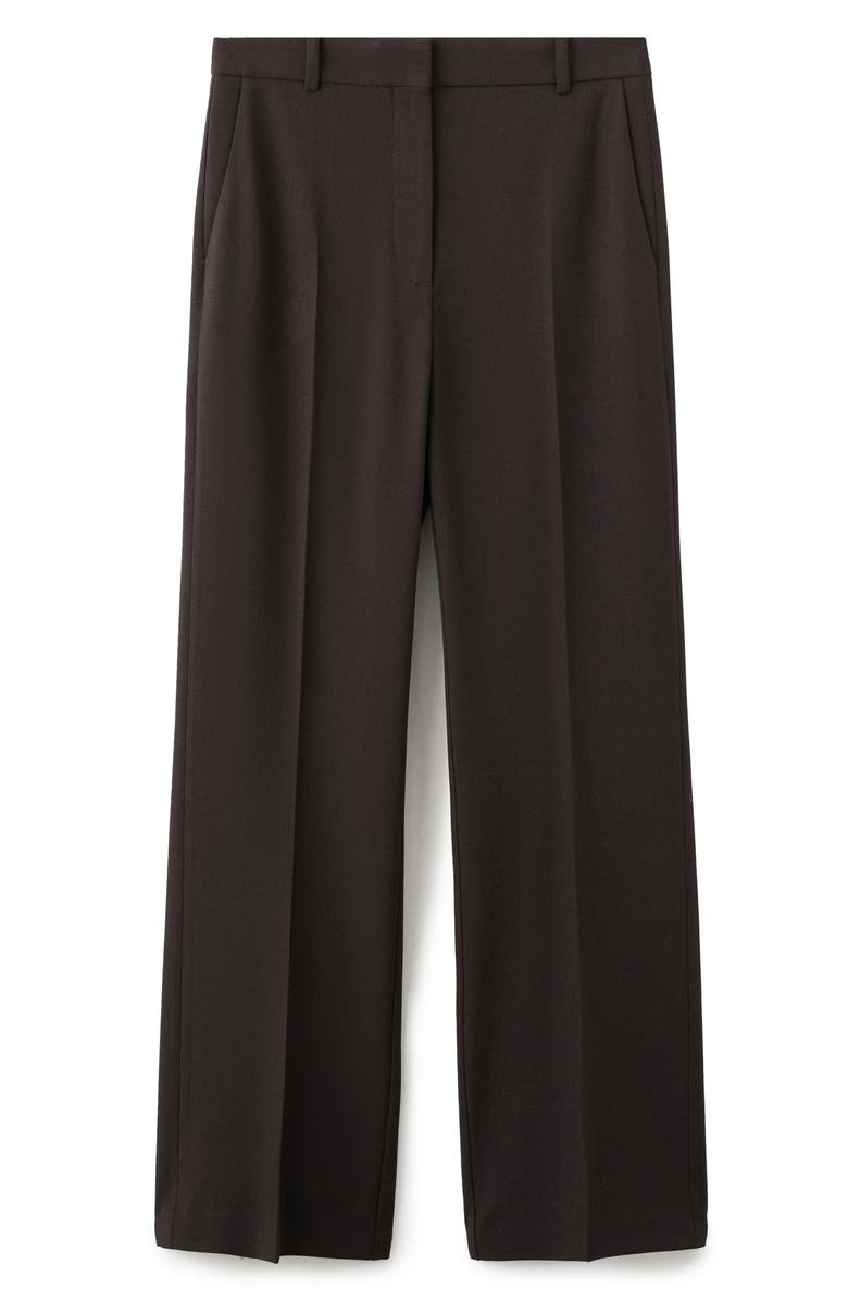 MANGO Straight Leg Pants, Alternate, color, Chocolate