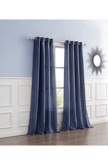 Dainty Home Single Sheer Panel Curtain In Blue