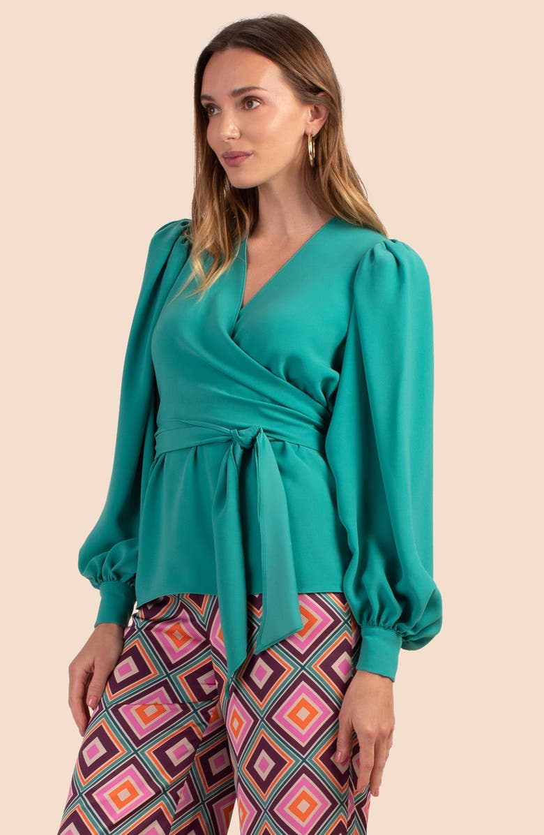 Trina Turk Aquatic Wrap Top, Alternate, color,