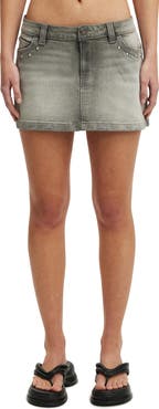 Cotton On Women's Micro Low Denim Skirt