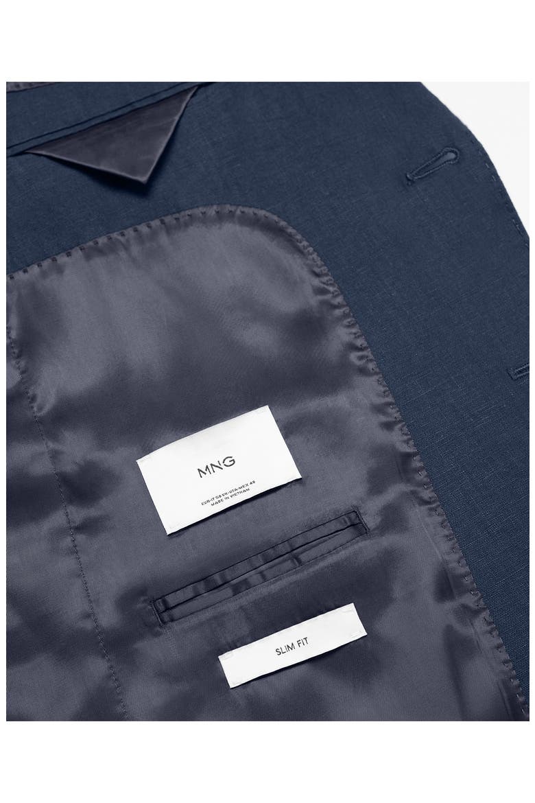 Slim Fit Linen Sport Coat, Alternate, color, DARK NAVY
