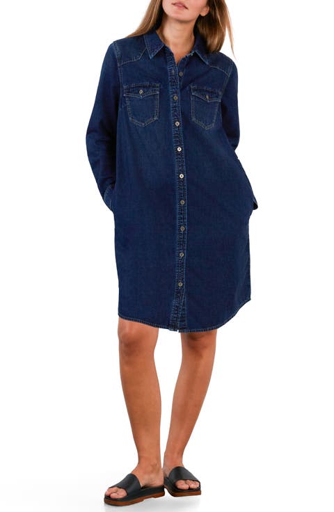 Amanda Long Sleeve Denim Shirtdress