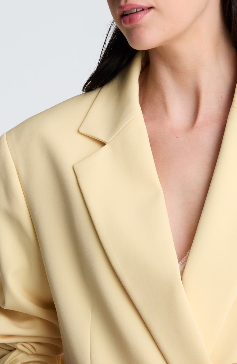 Kenneth Cole Oversize Double Breasted Jacket, Alternate, color, Pastel Yellow