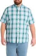 Harbor Bay by DXL Big & Tall Easy-Care Large Plaid Sport Shirt