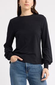 Caslon® Blouson Sleeve Top