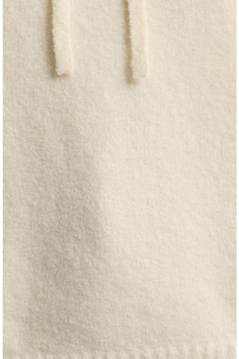 Merino Wool & Cashmere Blend Boucle Hoodie, Alternate, color, CREAM
