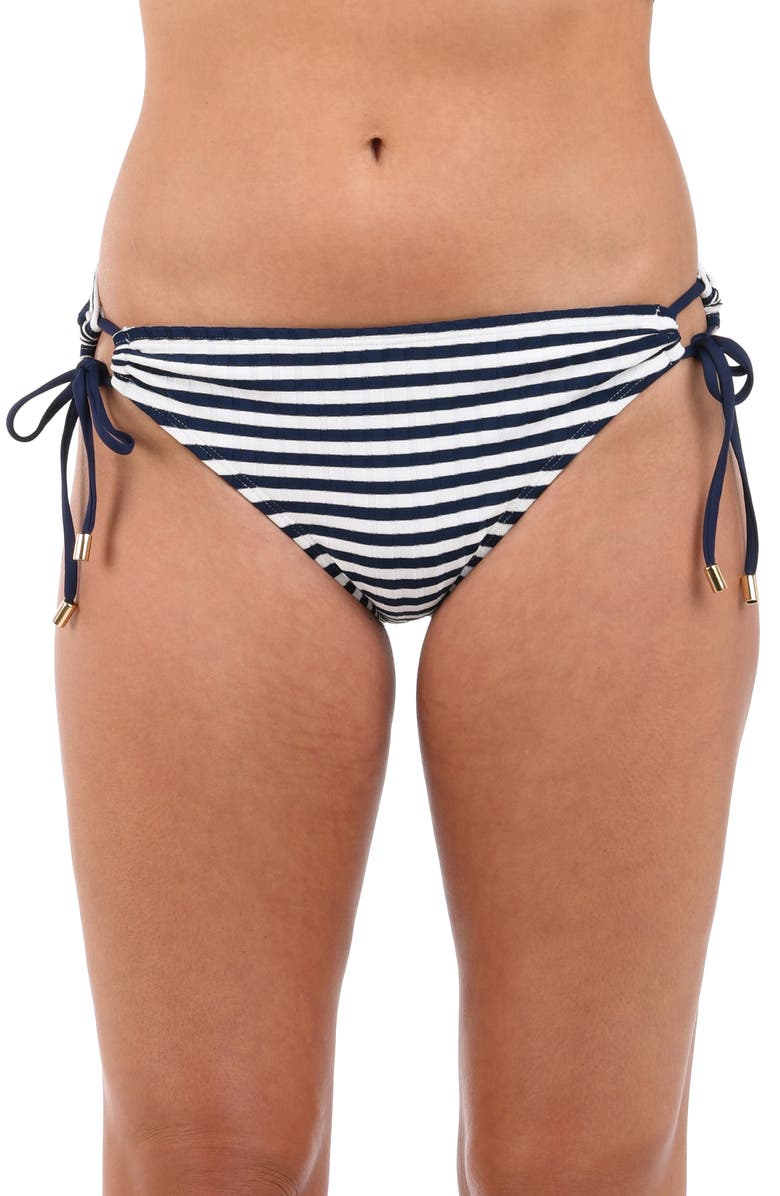 La Blanca Sail Adjustable Loop Hipster Bikini Bottoms, Main, color, Indigo