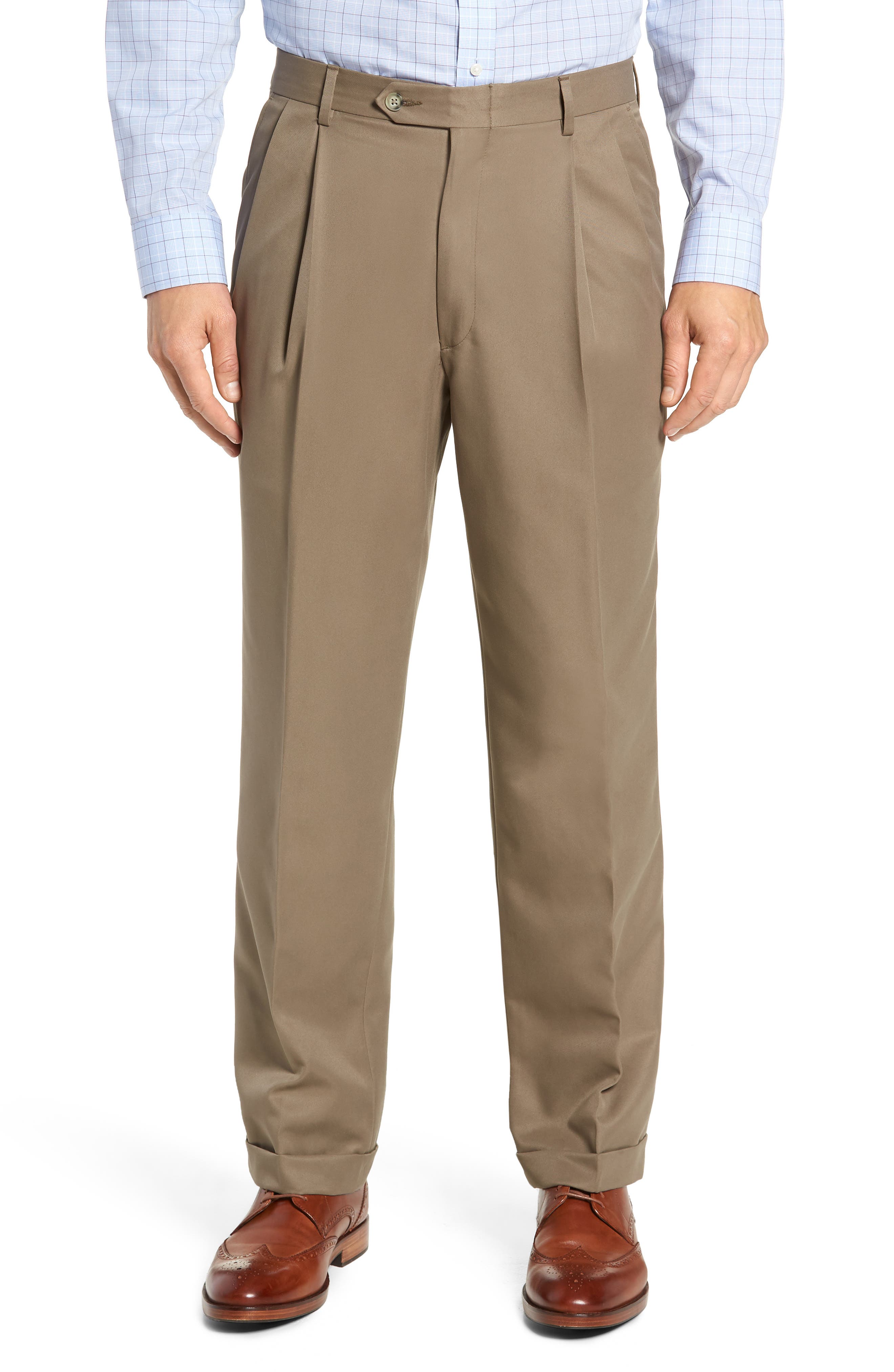 Classic Fit Pleated Microfiber Performance Trousers - image 3