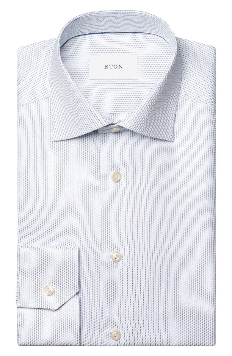 Eton Contemporary Fit Semi Solid Dress Shirt, Alternate, color, Light Blue