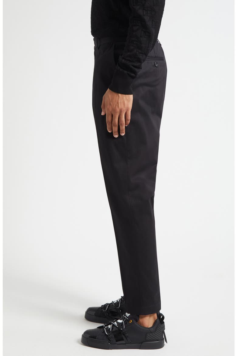 Cotton Stretch Gabardine Trousers, Alternate, color, N0000 NERO