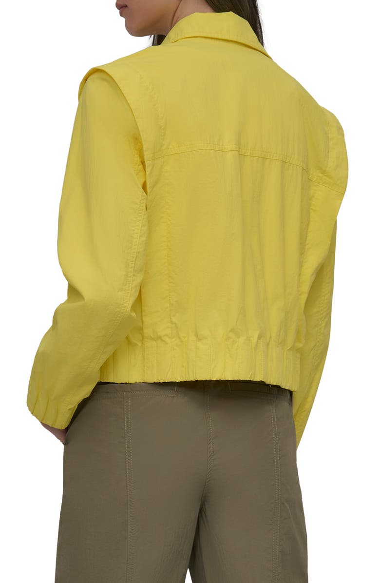 DKNY Crop Trench Jacket, Alternate, color, Daffodil