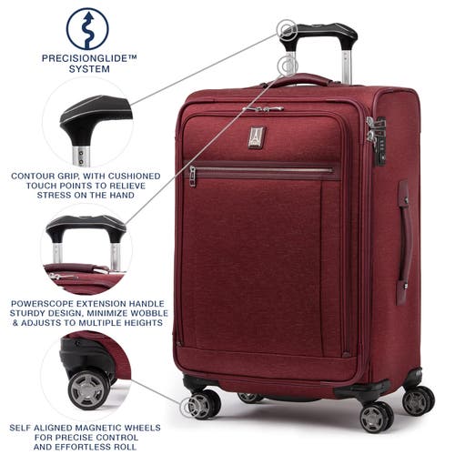 Travelpro Platinum Elite Softside Expandable Medium 25-inch Checked Luggage In Bordeaux Red
