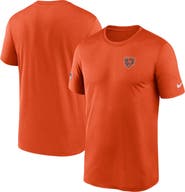 Nike Men's Nike Orange Chicago Bears Sideline Legend Small Logo Dri-FIT T-Shirt