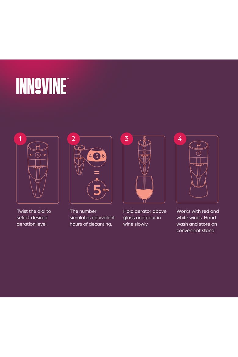 Adjustable Wine Aerator, Alternate, color, Grey