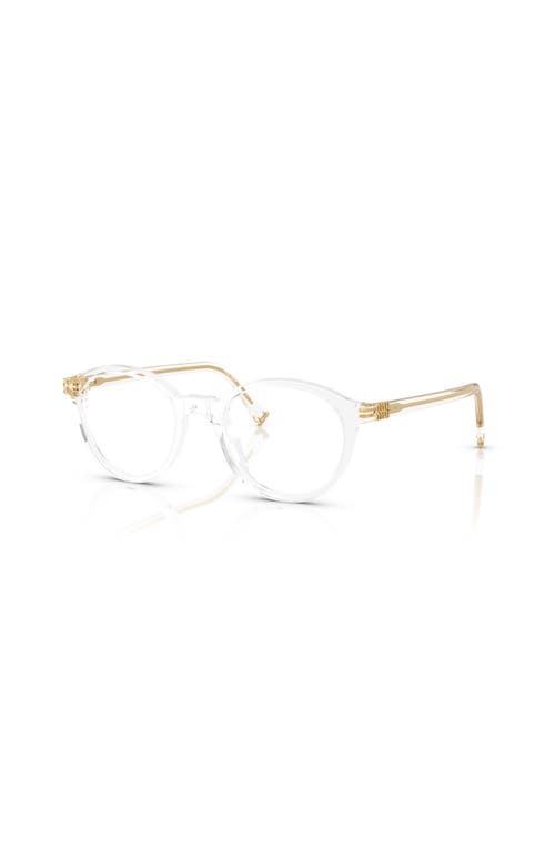 Miu Miu 50mm Round Optical Glasses In Transparent