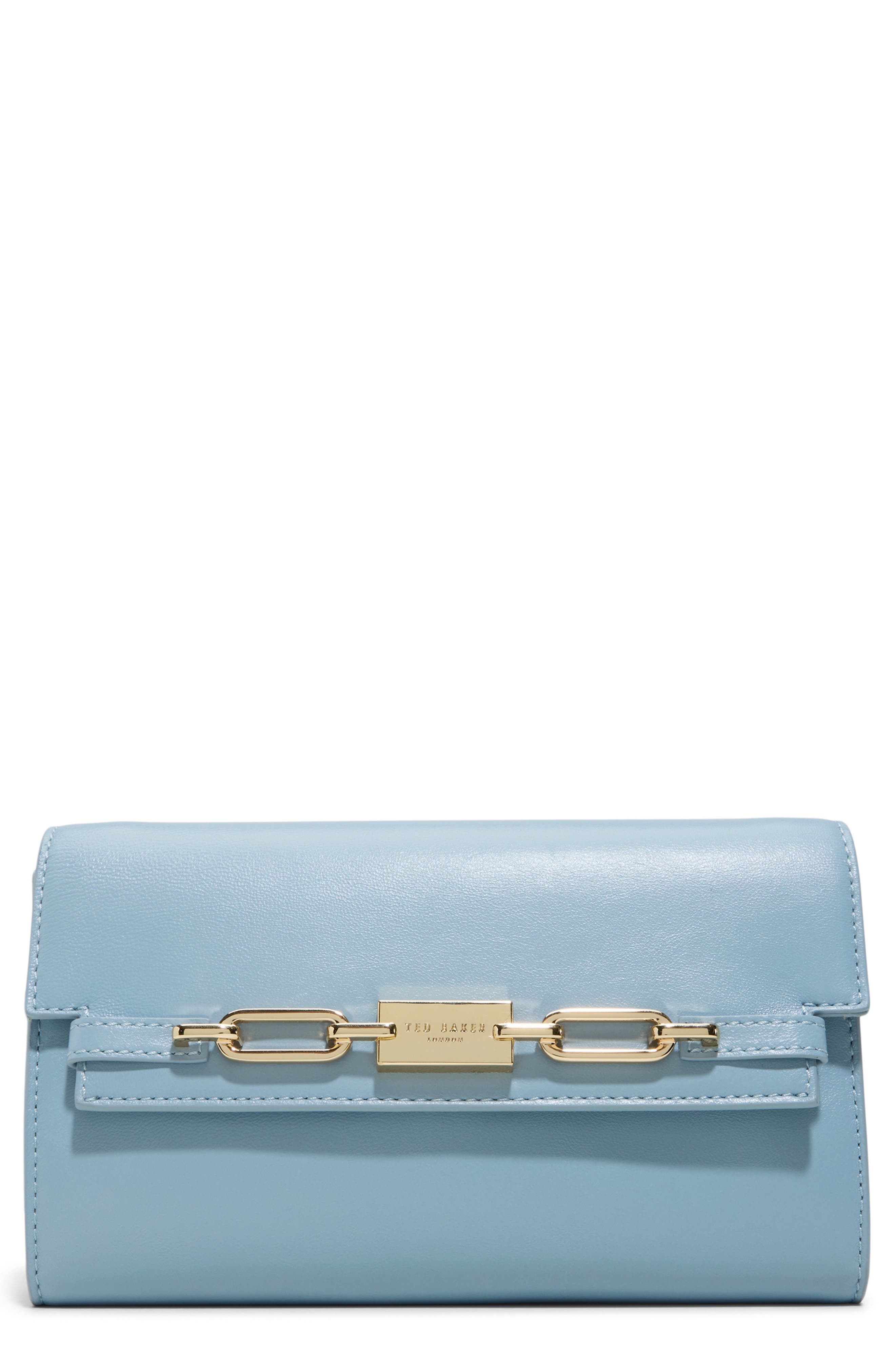 Ted Baker Jean Wallet on a Chain, Main, color, Slate Blue