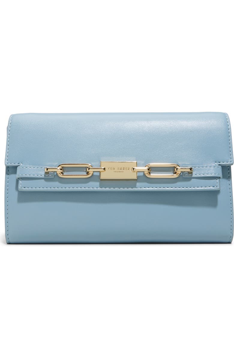 Ted Baker Jean Wallet on a Chain, Main, color, Slate Blue