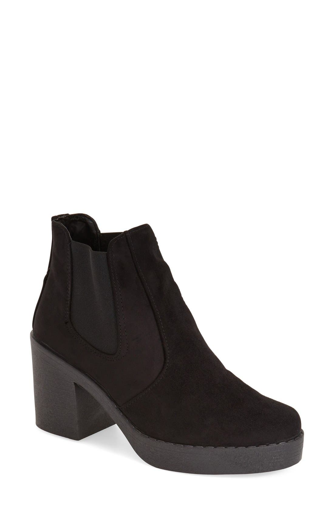 'Beaumont Micro' Chelsea Bootie, Main, color, BLACK