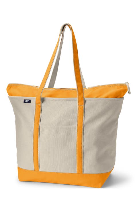 Amazon.com: Lands' End Solid Long Handle Open Top Canvas