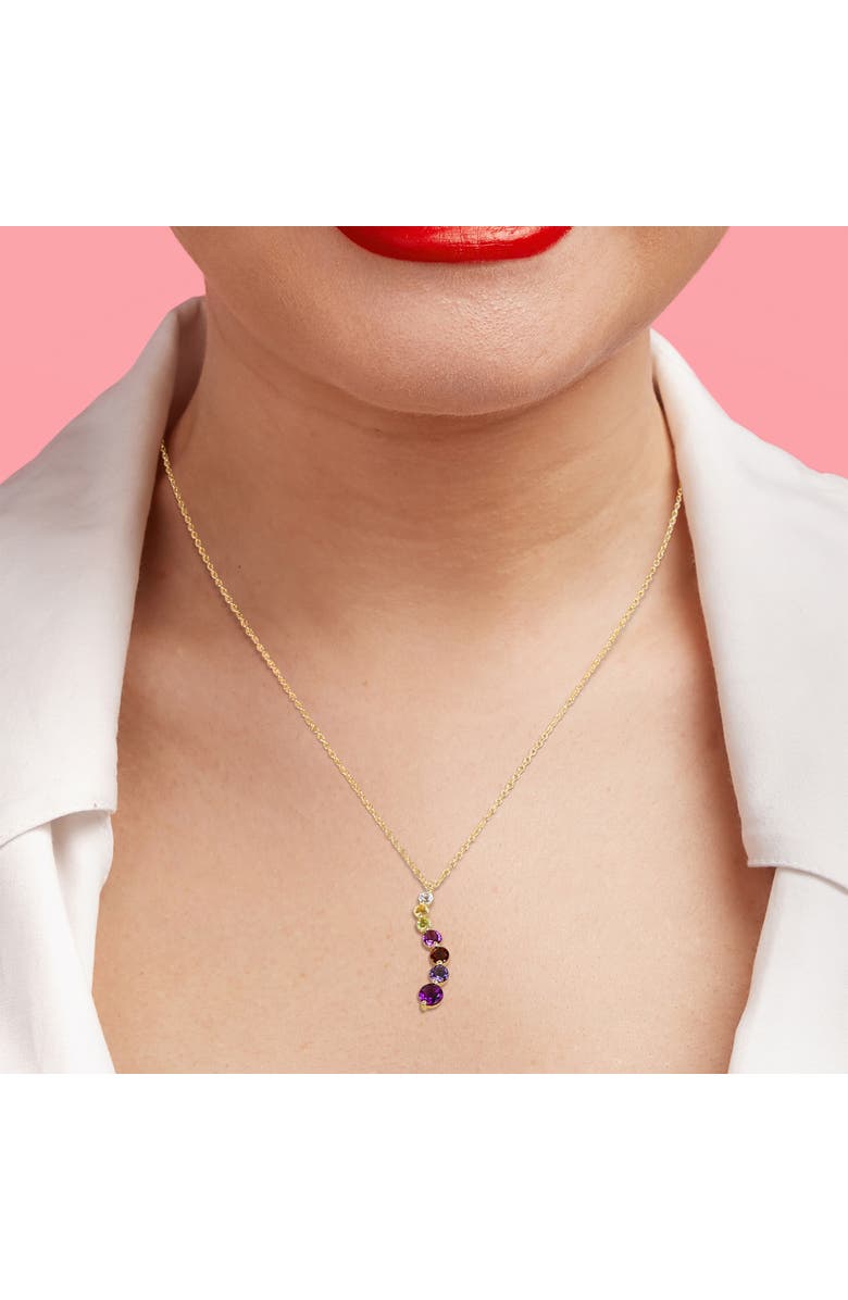 Julianna B. Multi-Gemstone Graduated Drop Necklace, Alternate, color, Multi-Gemstones