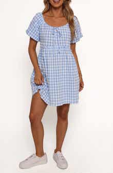 Petal & Pup Dorthea Gingham Cotton Blend Minidress
