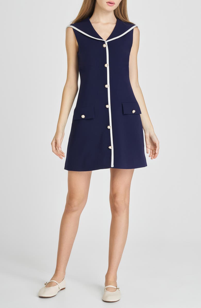 WAYF Set Sail Minidress, Alternate, color, Marine Blue