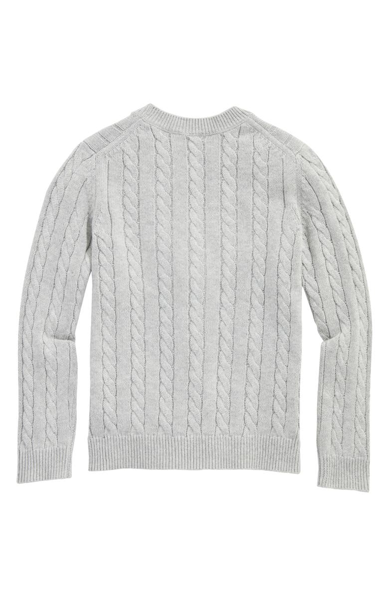 vineyard vines Kids' Cotton & Cashmere Cable Sweater, Alternate, color, 