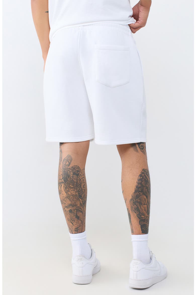 Balloon Graphic Fleece Shorts, Alternate, color, OPTIC WHITE