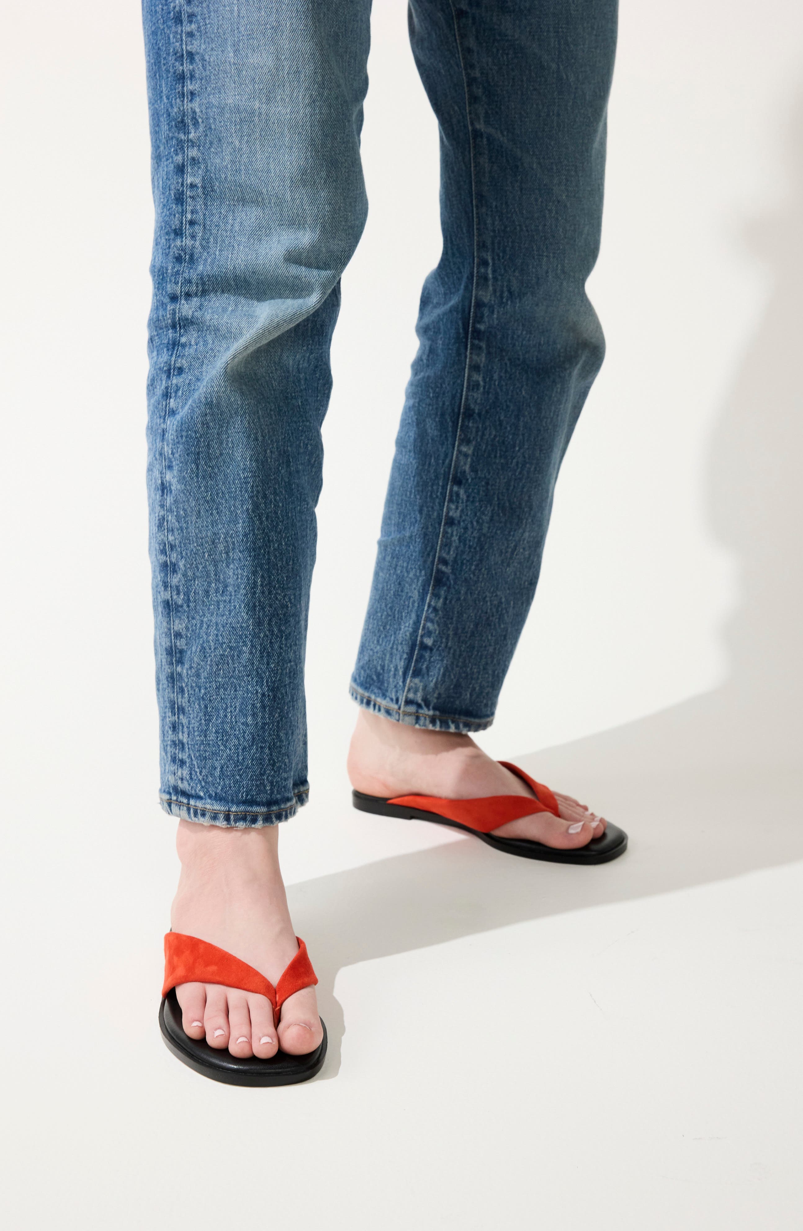 Giselle Flip Flop, Alternate, color, RED