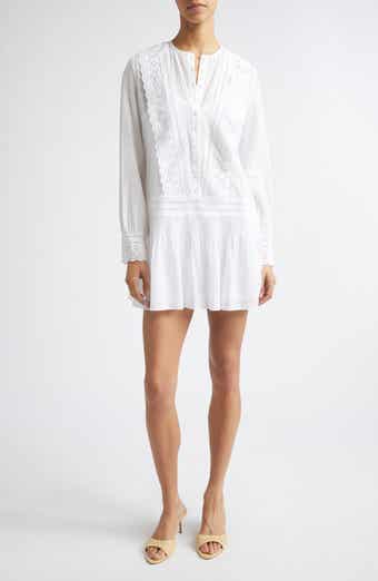 Marguerite Embroidered Eyelet Long Sleeve Dress