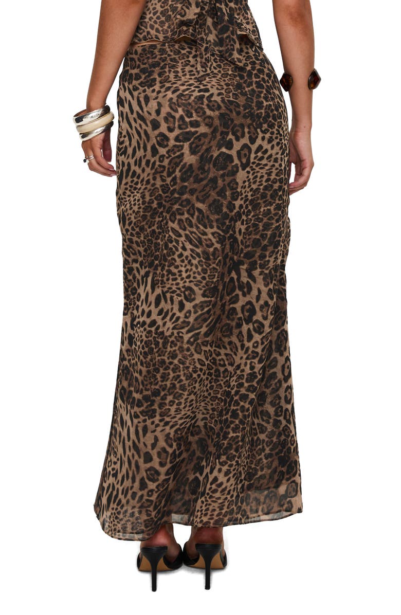 Princess Polly Eleganza Leopard Print Maxi Skirt, Alternate, color, 