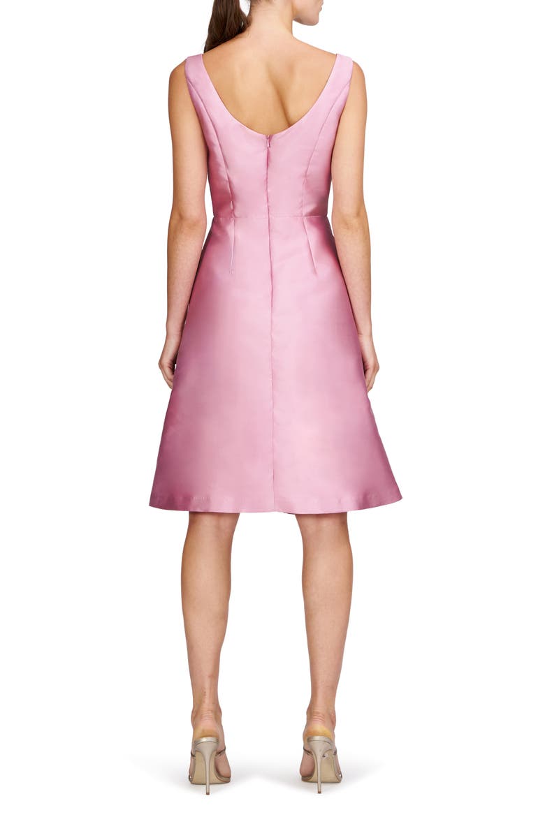 Rebekah Sleeveless Satin Cocktail Dress, Alternate, color, BERRY SORBET