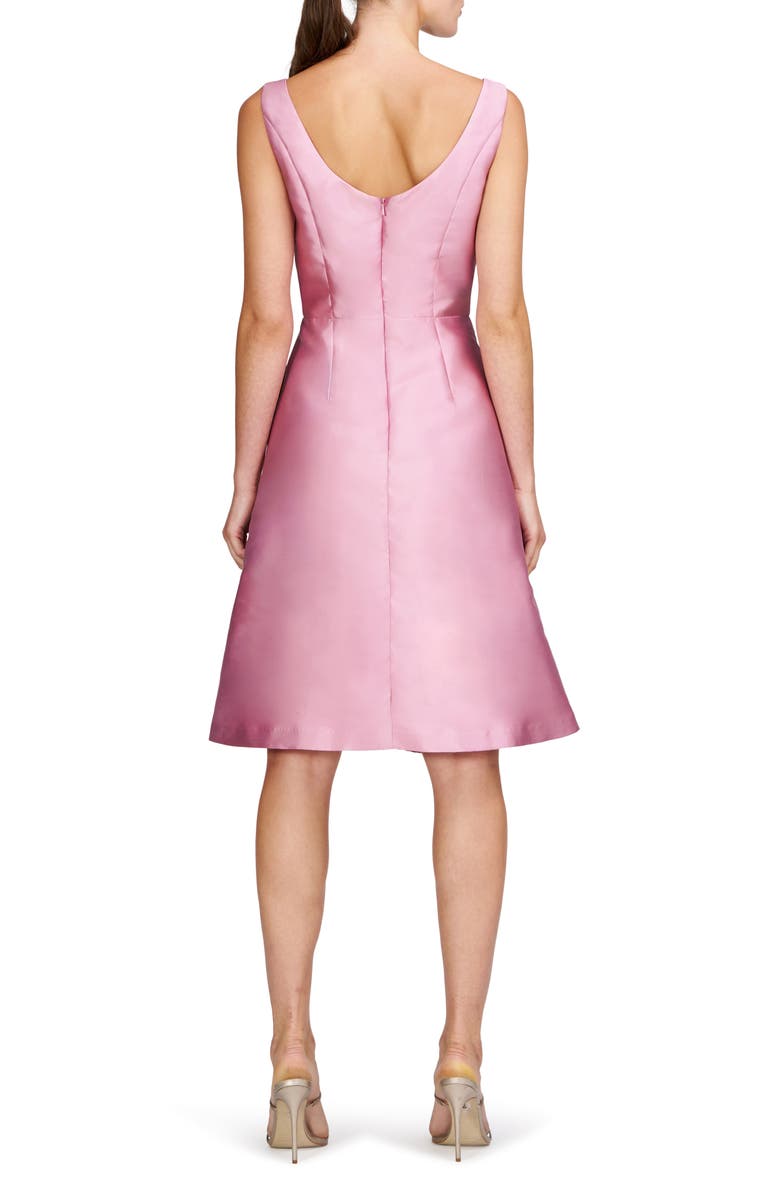 Kay Unger Rebekah Sleeveless Satin Cocktail Dress, Alternate, color, Berry Sorbet