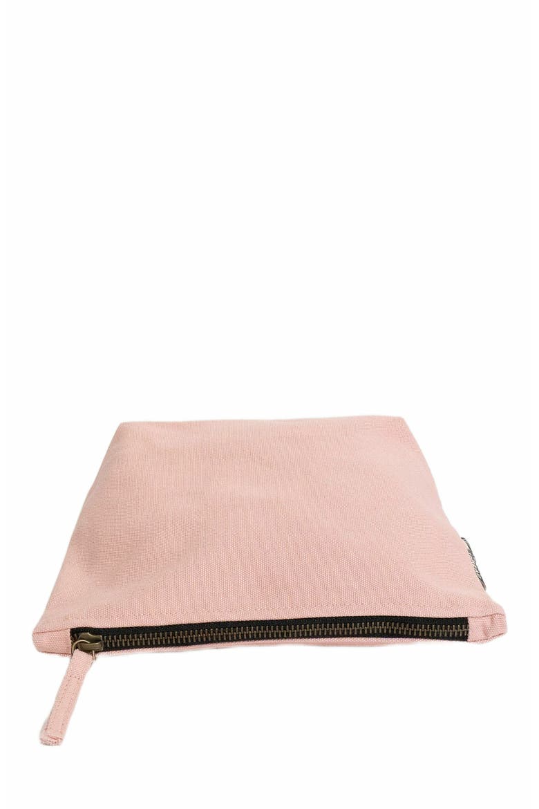 Organic Cotton Makeup Bag, Alternate, color, Rosy Pink