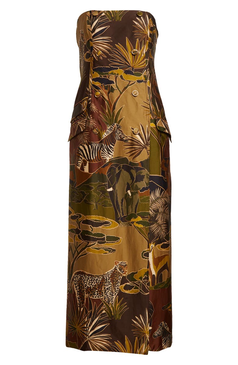 FARM Rio Savana Dream Strapless Dress, Alternate, color, 