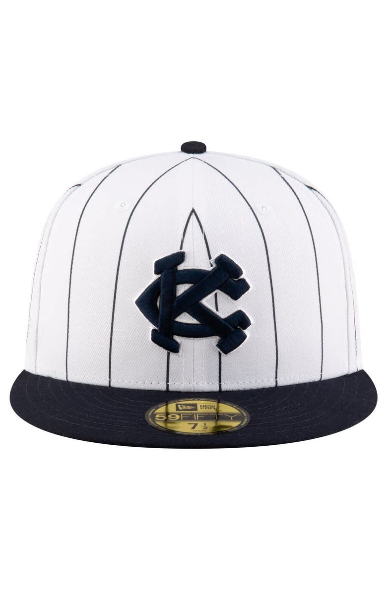 New Era Men's New Era  White/Navy Kansas City Monarchs 2024 Turn Back The Clock 59FIFTY Fitted Hat, Alternate, color, 
