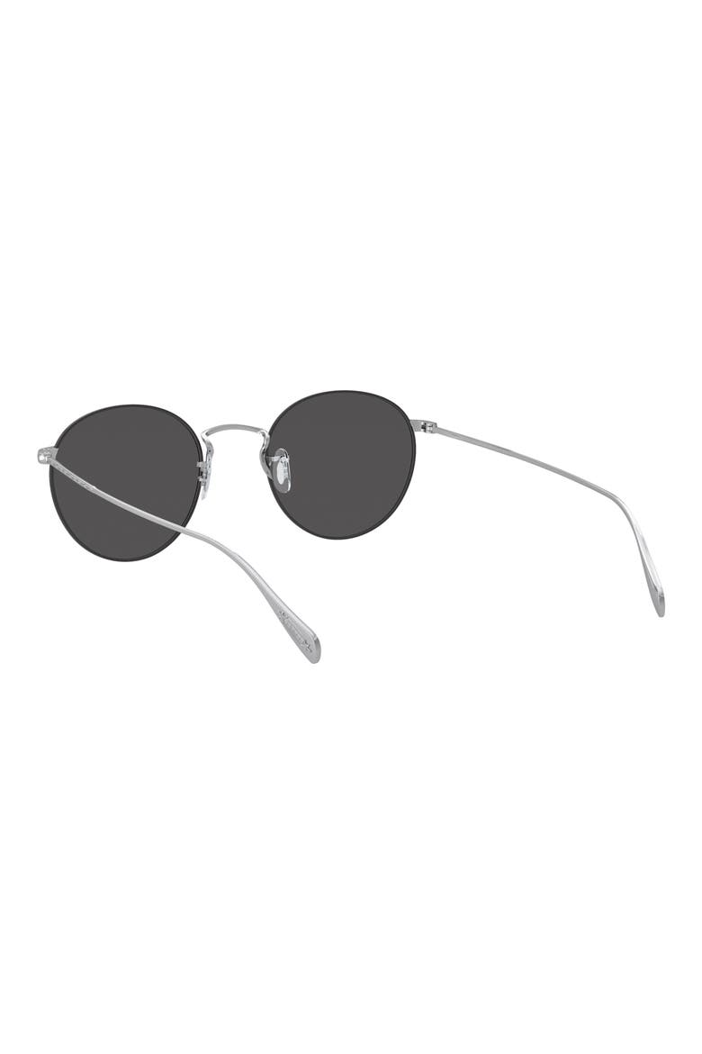 Coleridge Sun 50mm Tinted Round Sunglasses, Alternate, color, SILVER