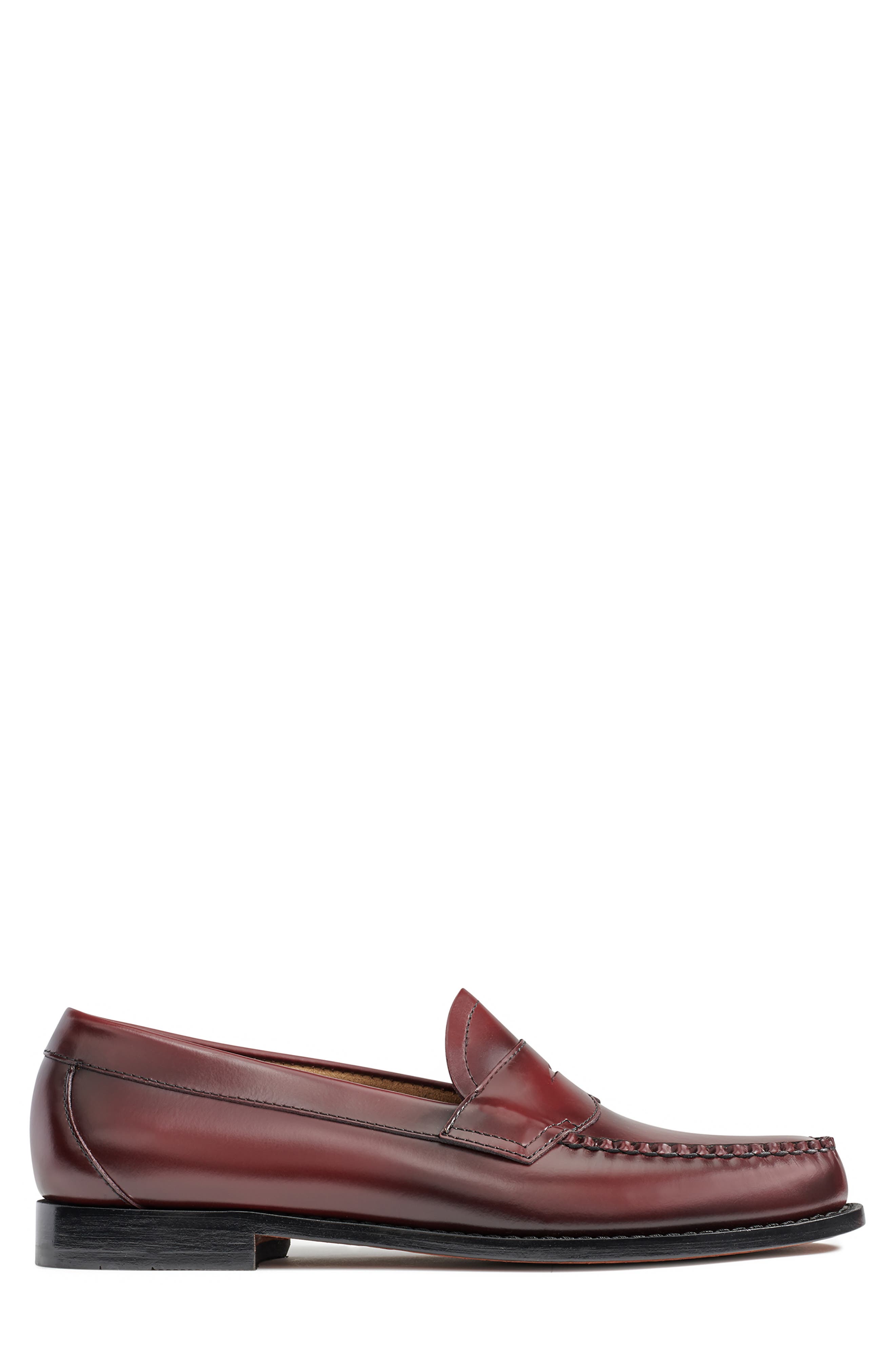 G.H.BASS Logan Leather Penny Loafer, Alternate, color, Wine