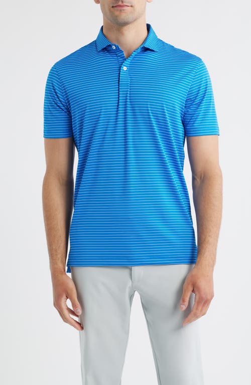Johnnie-o Beau Stripe Performance Polo In Blue