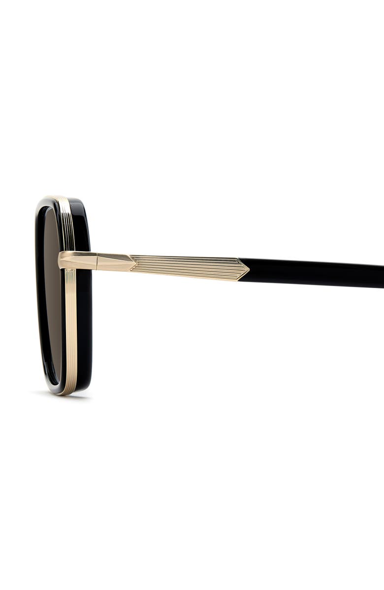 David Beckham Eyewear 53mm Square Sunglasses, Alternate, color, Gold Black/ Grey