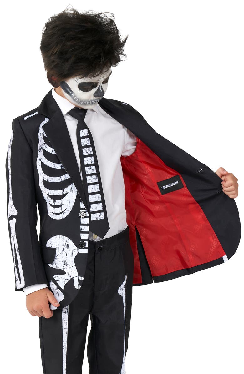 OppoSuits Kids' Suitmeister Skeleton Grunge Two-Piece Suit with Tie, Alternate, color, 