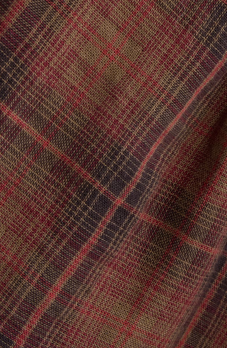 Isabel Marant Étoile Naerys Plaid Cotton Maxi Dress, Alternate, color, Dark Bronze