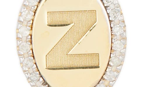 Meshmerise Diamond Initial Disc Bracelet In Gold