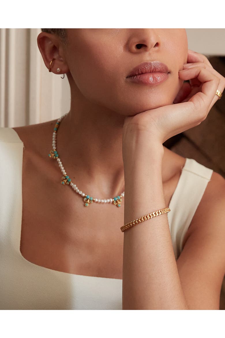 Amelie Beaded Necklace, Alternate, color, Gold