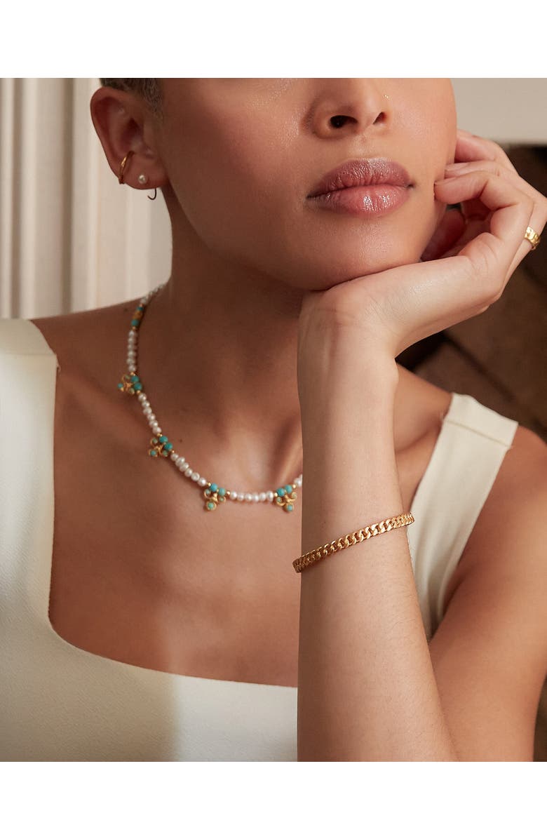 Ottoman Hands Amelie Beaded Necklace, Alternate, color, Gold