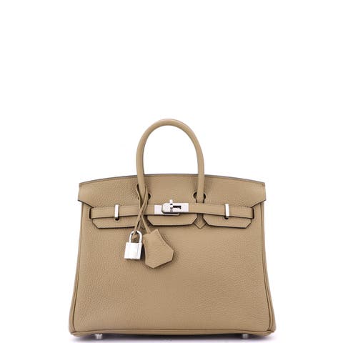 Birkin Handbag Brown Togo with Palladium Hardware 25