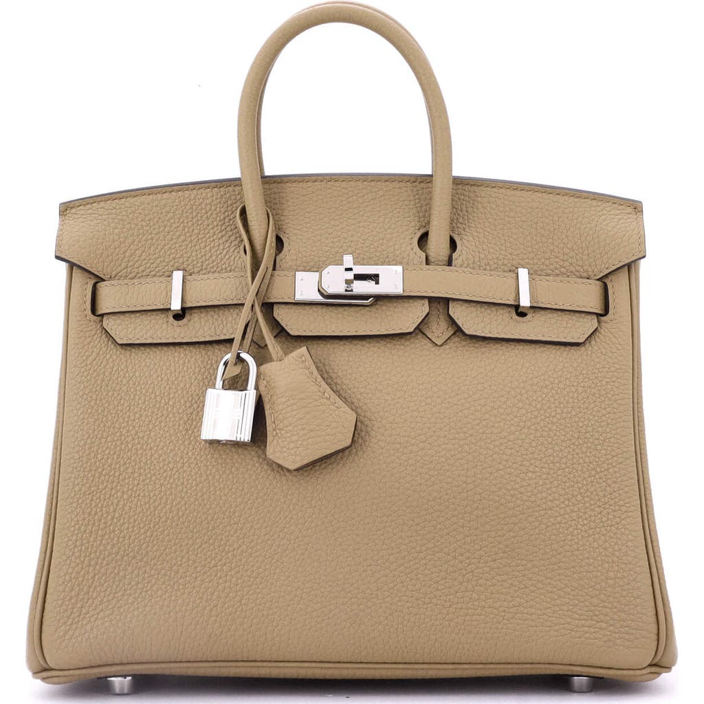 Pre-owned Hermes Hermes Birkin Handbag Brown Togo With Palladium Hardware 25 In Brown