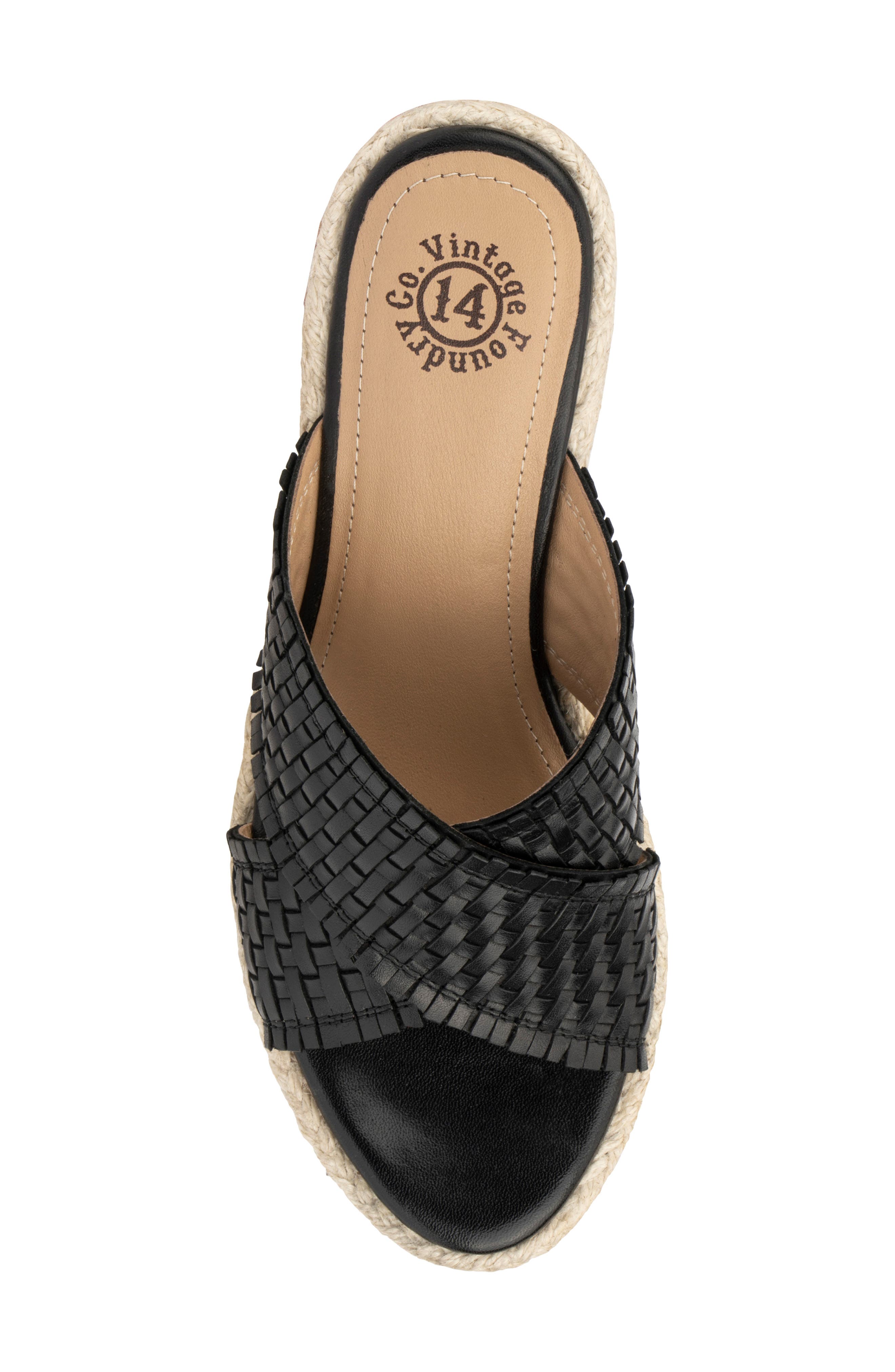 VINTAGE FOUNDRY Lorie Leather Espadrille Platform Wedge Sandal, Alternate, color, 